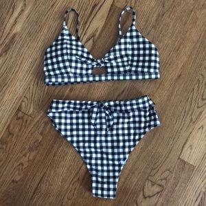 Express Gingham High Waisted Bikini